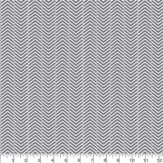 Eugene Textiles Black Herringbone Cotton Flannel